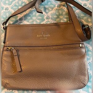 Kate Spade NY Pebble Leather Small Crossbody Bag Fawn